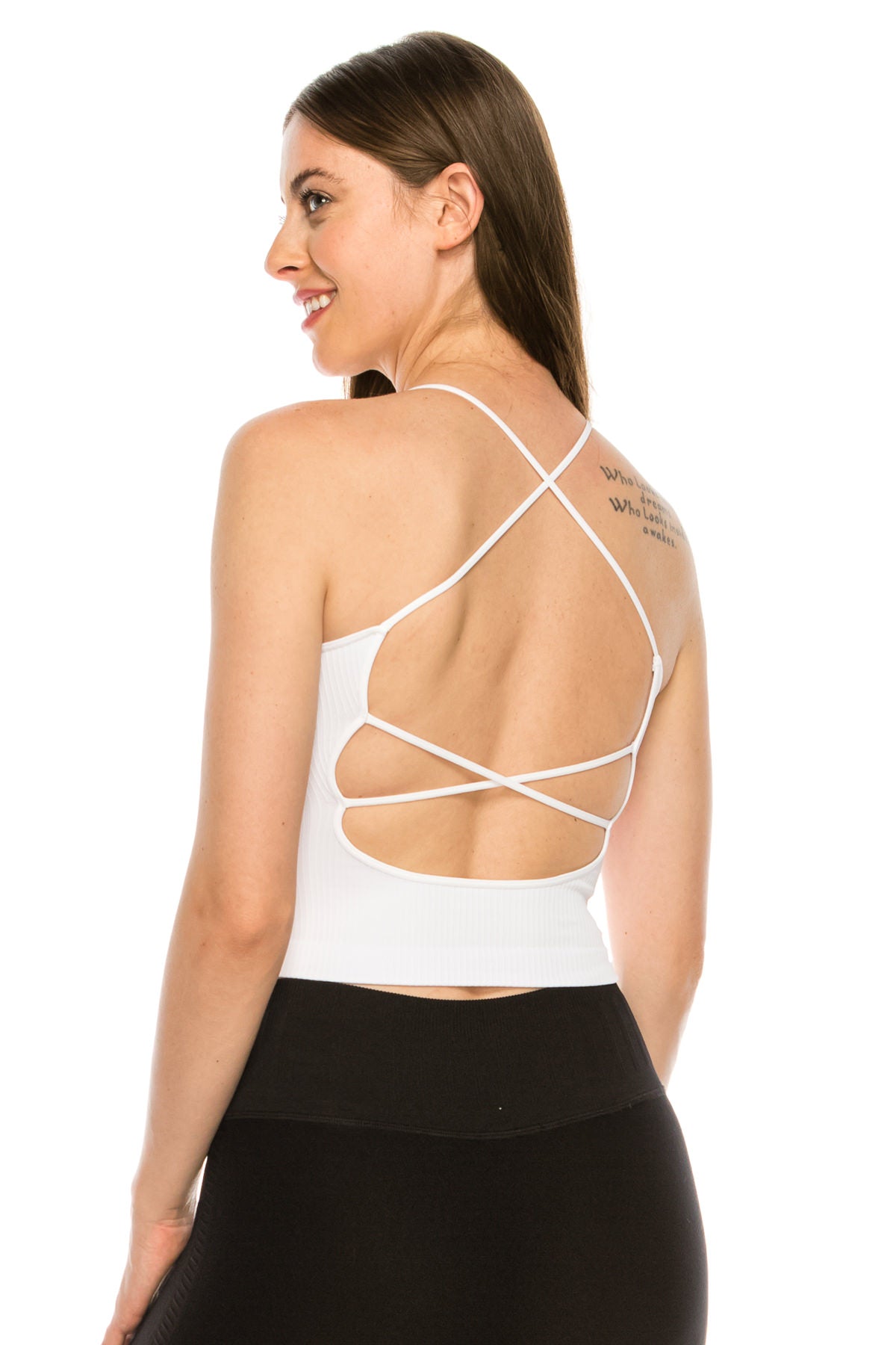 STRAPPY LOW BACK CROP TOP