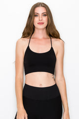 RIBBED RACER BACK BRA TOP