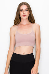 RIBBED RACER BACK BRA TOP