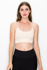 RIBBED RACER BACK BRA TOP