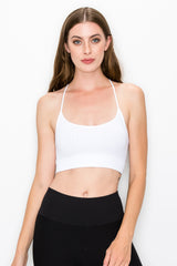 RIBBED RACER BACK BRA TOP