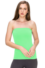SOLID TUBE TOP WITH SHELF BRA